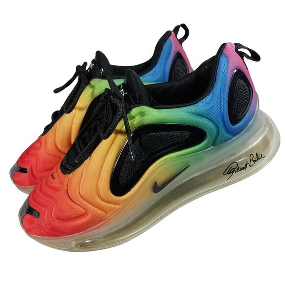NIKE AIR MAX 720! RAINOW NEOPRENE, BLACK NET, GILBERT BAKER SIGNED SHOES! SZ 7M - Picture 11 of 11